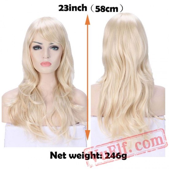 Long loose wave Cosplay Wigs Blonde Women Wig cosplay