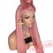 Natural Straight Lace Front Wig Pink Wig