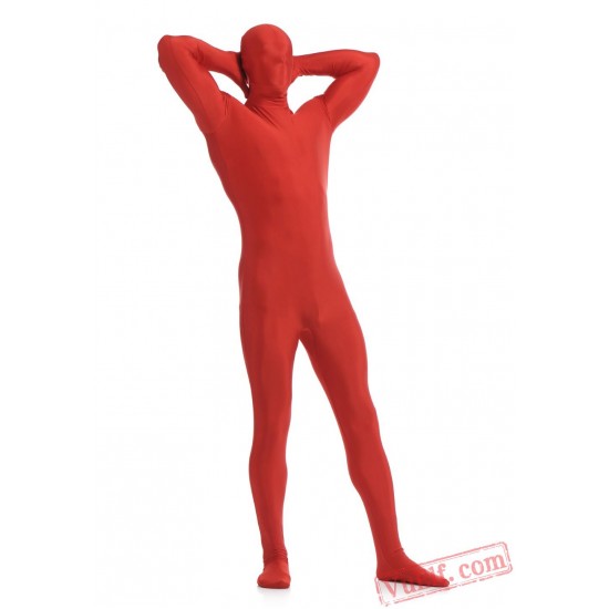 Funny Red Lycra Spandex BodySuit | Zentai Suit