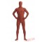 Funny Rust Red Lycra Spandex BodySuit | Zentai Suit