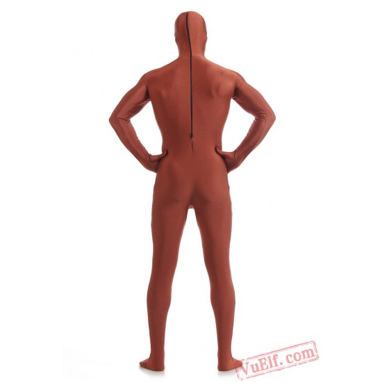 Funny Rust Red Lycra Spandex BodySuit | Zentai Suit