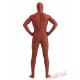 Funny Rust Red Lycra Spandex BodySuit | Zentai Suit