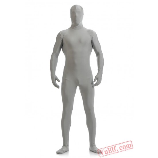 Funny Light Gray Lycra Spandex BodySuit | Zentai Suit