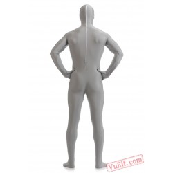 Funny Light Gray Lycra Spandex BodySuit | Zentai Suit