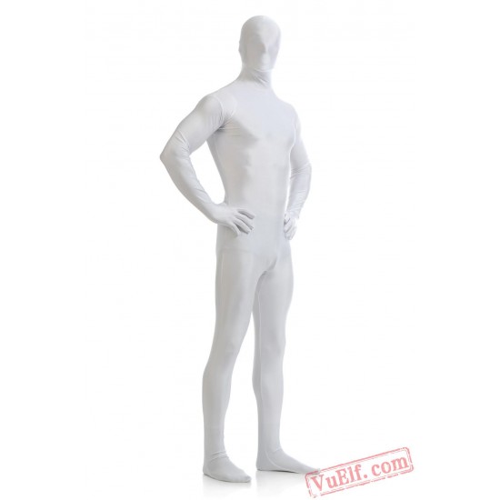 Funny White Lycra Spandex BodySuit | Zentai Suit