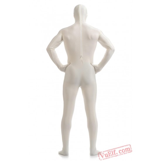 Funny White Lycra Spandex BodySuit | Zentai Suit