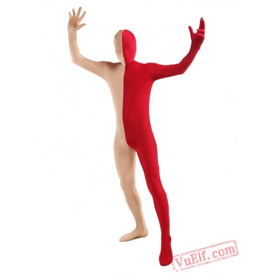 Pink Red Lycra Spandex BodySuit | Zentai Suit