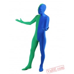 Green Blue Lycra Spandex BodySuit | Zentai Suit