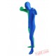 Green Blue Lycra Spandex BodySuit | Zentai Suit