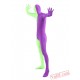 Green Purple Lycra Spandex BodySuit | Zentai Suit