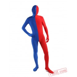 Funny Blue Red Lycra Spandex BodySuit | Zentai Suit