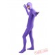 Purple Open Face Lycra Spandex BodySuit | Zentai Suit