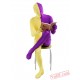 Purple Yellow Lycra Spandex BodySuit | Zentai Suit