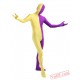 Purple Yellow Lycra Spandex BodySuit | Zentai Suit