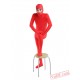 Red Open Face Lycra Spandex BodySuit | Zentai Suit