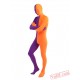 Orange Purple Lycra Spandex BodySuit | Zentai Suit