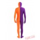 Orange Purple Lycra Spandex BodySuit | Zentai Suit