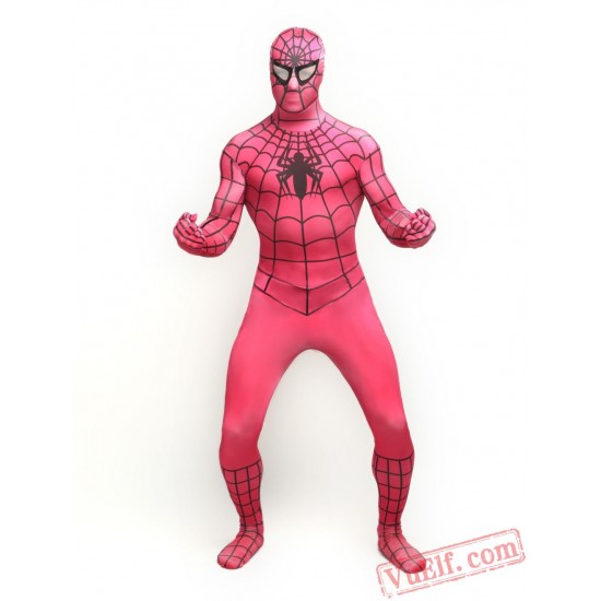 Rose Black Strip Spiderman Lycra Spandex BodySuit | Zentai Suit