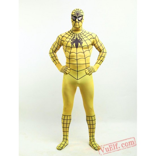 Yellow Spiderman Zentai Suit - Spandex BodySuit | Costumes Yellow Spiderman Zentai Suit - Spandex BodySuit | Costumes