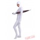 White Open Face Lycra Spandex BodySuit | Zentai Suit