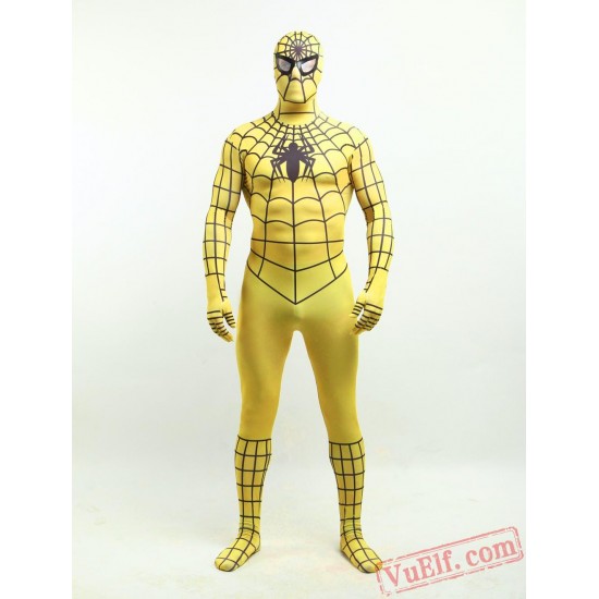 Yellow Spiderman Zentai Suit - Spandex BodySuit | Costumes Yellow Spiderman Zentai Suit - Spandex BodySuit | Costumes