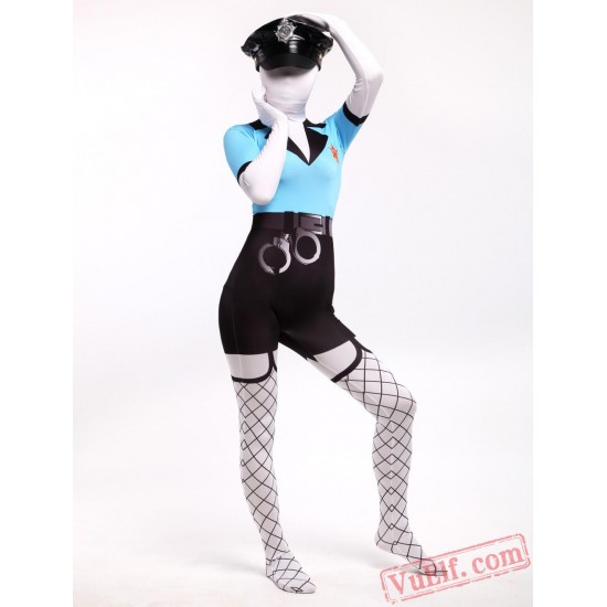 Policewoman Costumes - Lycra Spandex BodySuit | Zentai Suit