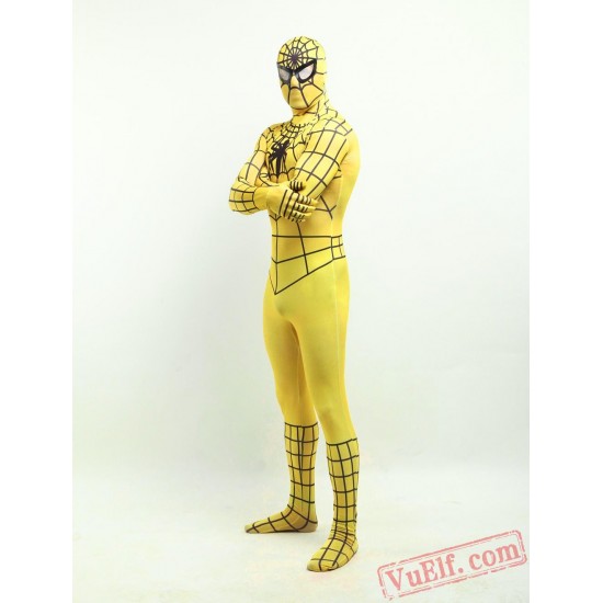 Yellow Spiderman Zentai Suit - Spandex BodySuit | Costumes Yellow Spiderman Zentai Suit - Spandex BodySuit | Costumes