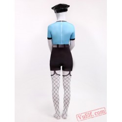 Policewoman Costumes - Lycra Spandex BodySuit | Zentai Suit