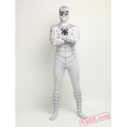 White Spiderman Costumes - Lycra Spandex BodySuit | Zentai Suit