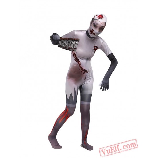 Horror Nurse Zombie Costumes - Lycra Spandex BodySuit | Zentai Suit