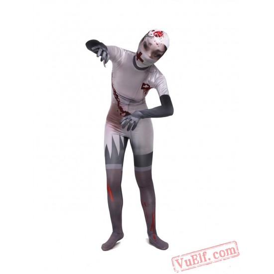 Horror Nurse Zombie Costumes - Lycra Spandex BodySuit | Zentai Suit