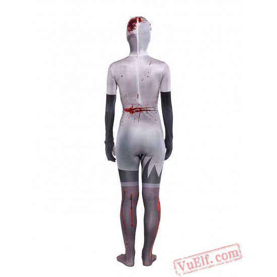 Horror Nurse Zombie Costumes - Lycra Spandex BodySuit | Zentai Suit