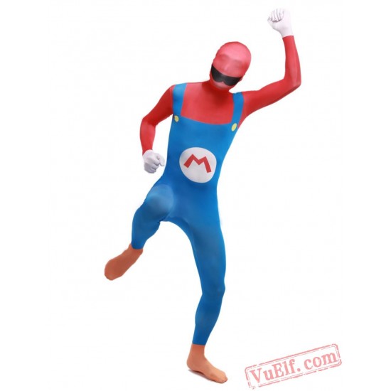 Mario Costumes - Lycra Spandex BodySuit | Zentai Suit