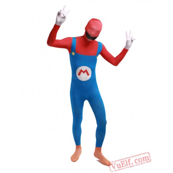 Mario Costumes - Lycra Spandex BodySuit | Zentai Suit