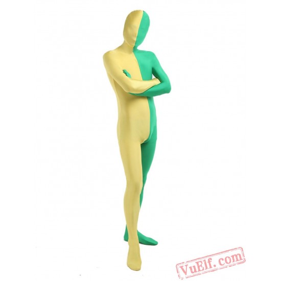 Yellow Green Lycra Spandex BodySuit | Zentai Suit