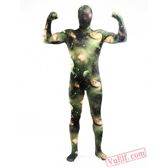 Multi Color Cloud Stars Lycra Spandex BodySuit | Zentai Suit