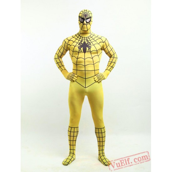 Yellow Spiderman Zentai Suit - Spandex BodySuit | Costumes
