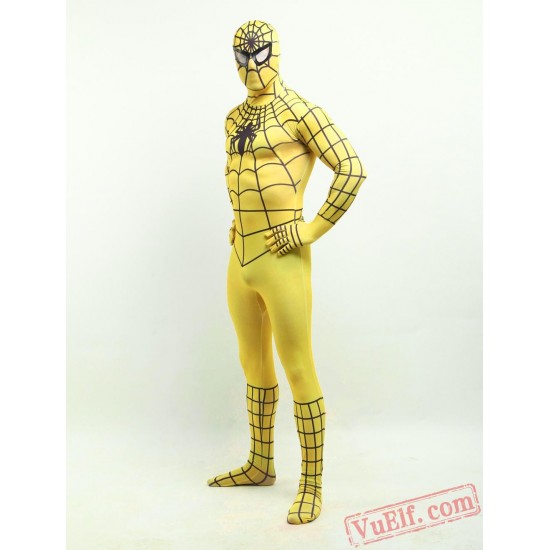 Yellow Spiderman Zentai Suit - Spandex BodySuit | Costumes