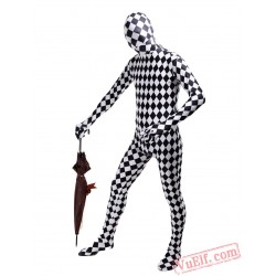 Plaid Pattern Lycra Spandex BodySuit | Zentai Suit