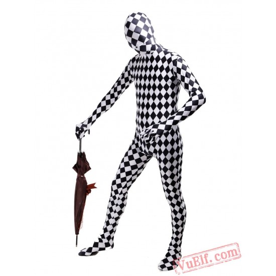 Plaid Pattern Lycra Spandex BodySuit | Zentai Suit