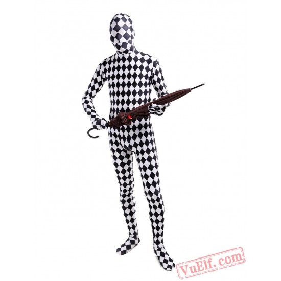 Plaid Pattern Lycra Spandex BodySuit | Zentai Suit