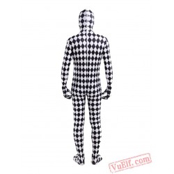 Plaid Pattern Lycra Spandex BodySuit | Zentai Suit