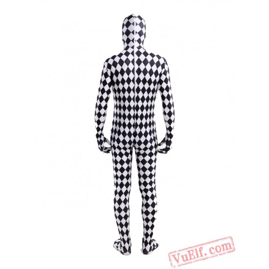 Plaid Pattern Lycra Spandex BodySuit | Zentai Suit