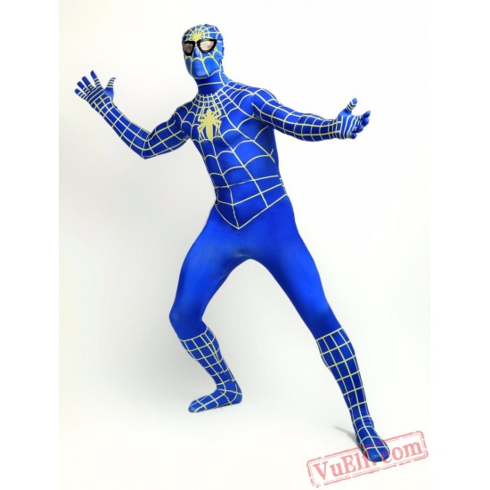 Blue Spiderman Zentai Suit - Spandex BodySuit | Costumes