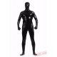 Black Shiny Metalic Mens Lycra Spandex BodySuit | Zentai Suit