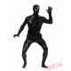 Black Shiny Metalic Mens Lycra Spandex BodySuit | Zentai Suit