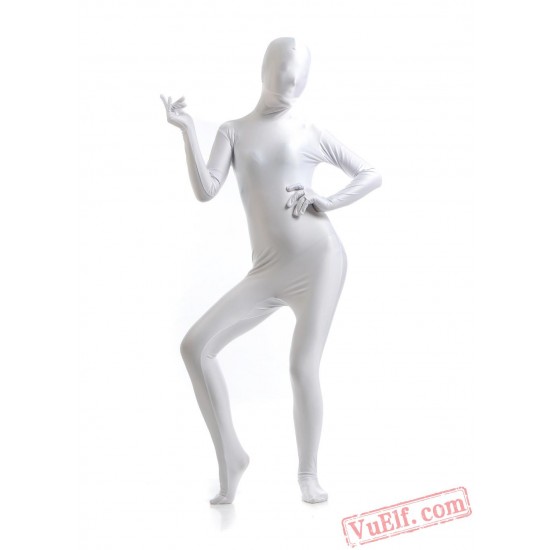 White Full Body Costumes - Lycra Spandex BodySuit | Zentai Suit