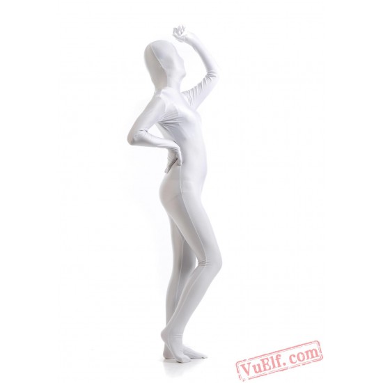 White Full Body Costumes - Lycra Spandex BodySuit | Zentai Suit