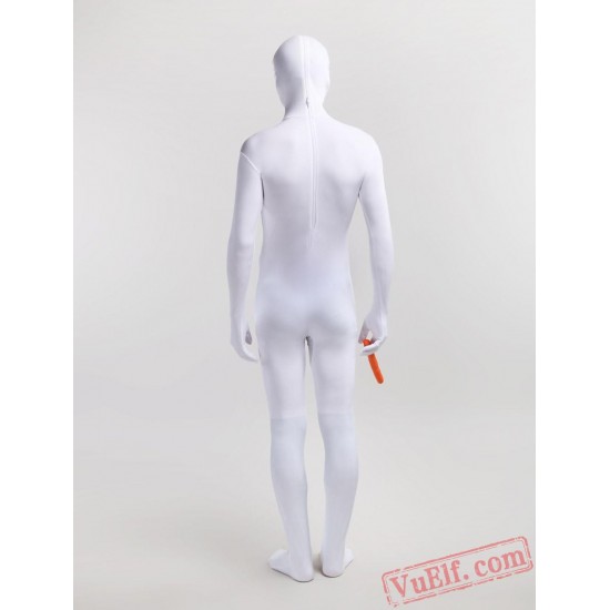 White Snowman Costumes - Lycra Spandex BodySuit | Zentai Suit