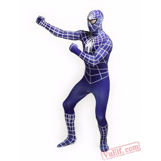 Blue Spiderman Zentai Suit - Spandex BodySuit | Costumes